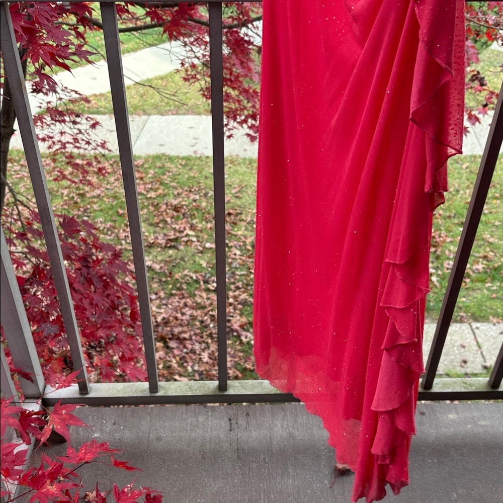 Vintage Maxi y2k Dress Hot Pink Sparkle S Iconic Fairy Princess Glitter Party - Picture 9 of 17